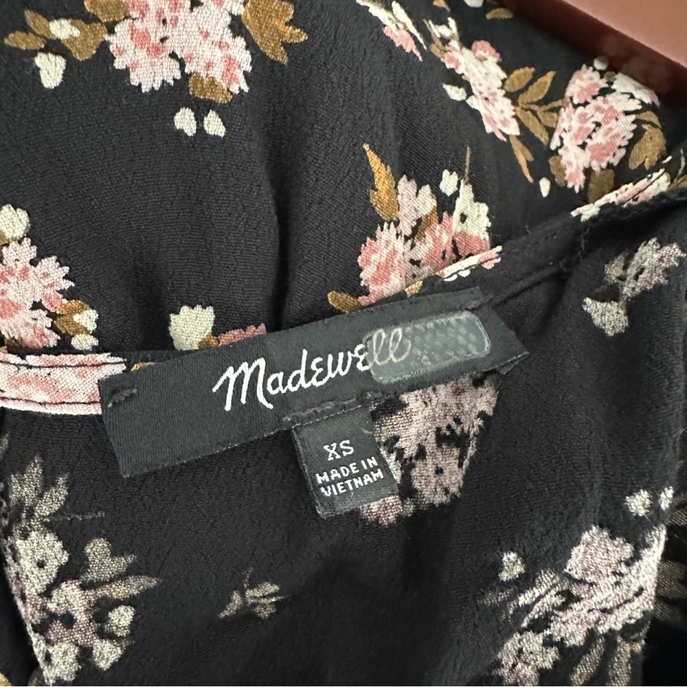 Madewell Wide Leg Floral Jumpsuit in Dandelion Bouquet - Size X-Small - Picture 11 of 13